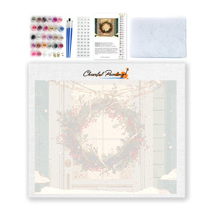 Wieniec Bożonarodzeniowy – Malowanie po numerach