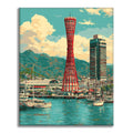 Zestaw Wieża Portowa w Kobe – malowanie po numerach - Cheerful Painting
