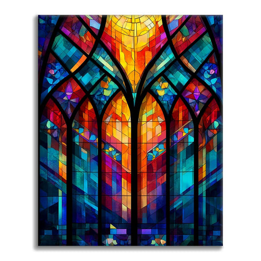 Mozaikowa krata okienna – malowanie po numerach