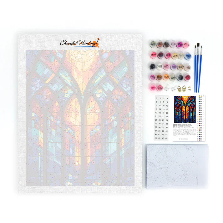 Mozaikowa krata okienna – malowanie po numerach