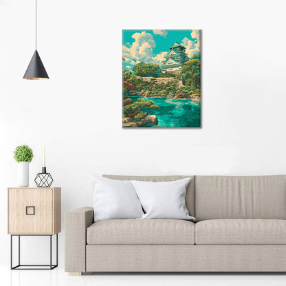 Zamek w Osace – malowanie po numerach