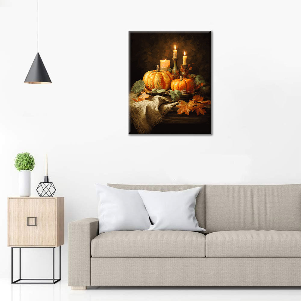 Kolacja z dyni – malowanie po numerach