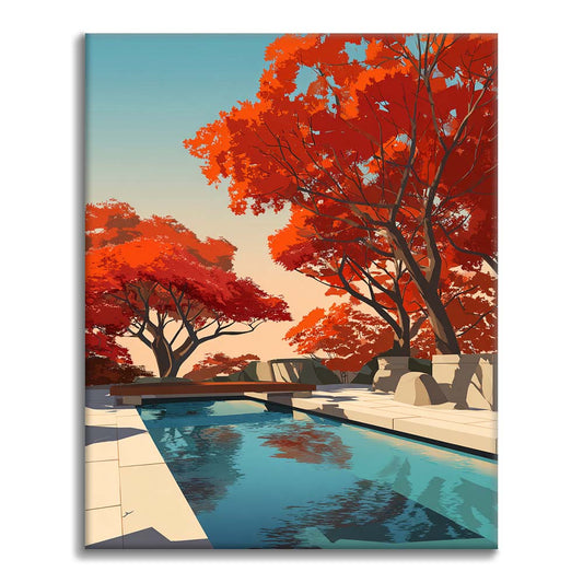 Spokojne jesienne refleksje – malowanie po numerach