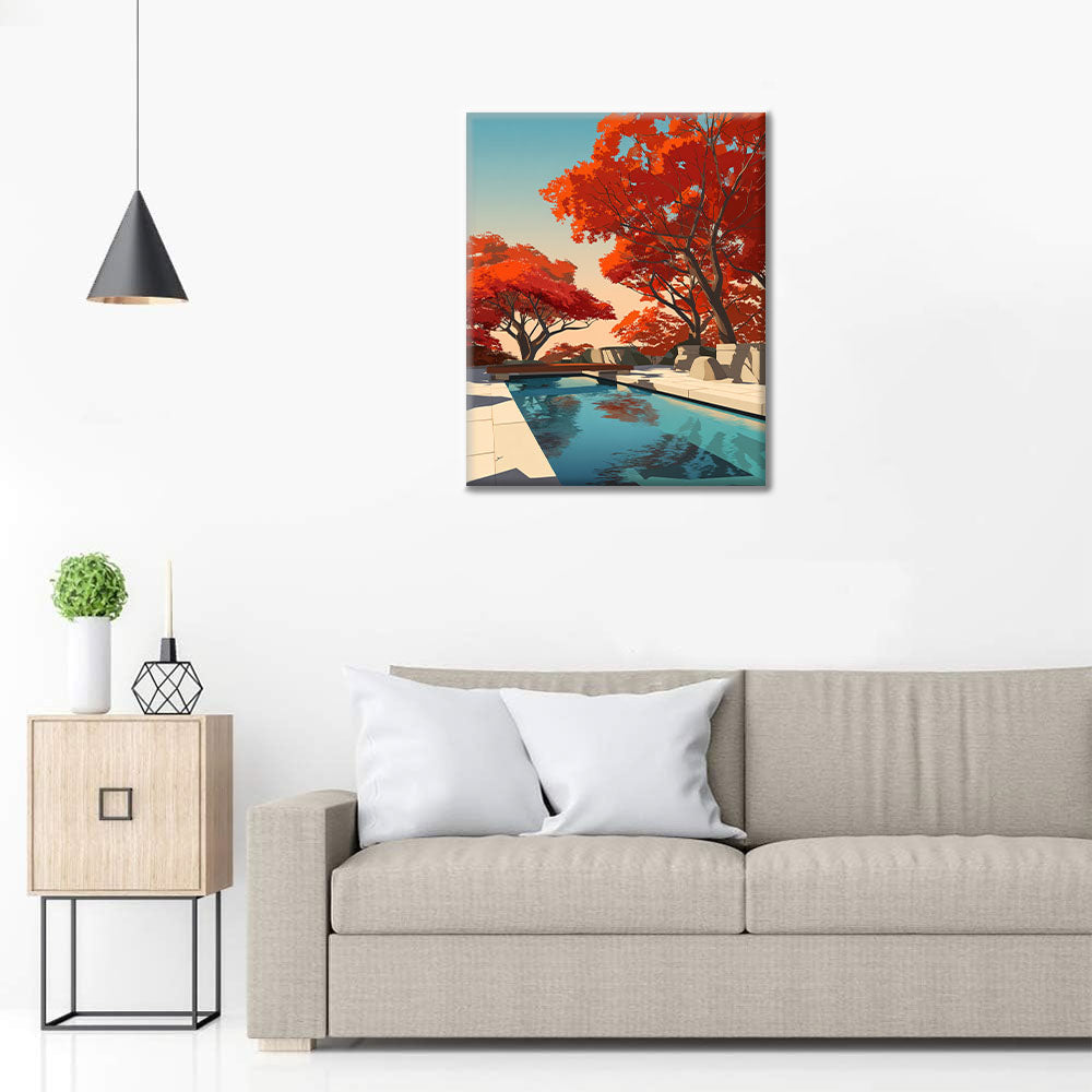 Spokojne jesienne refleksje – malowanie po numerach