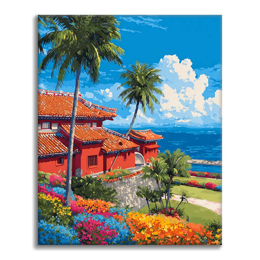 Zamek Shurijo – malowanie po numerach