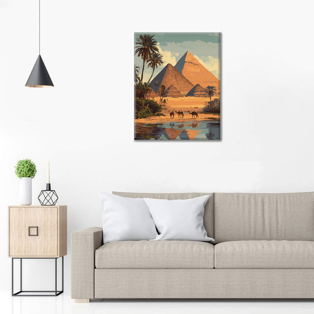 Piramidy w Gizie – malowanie po numerach