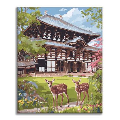 Zestaw Świątynia Todai-ji – malowanie po numerach - Cheerful Painting