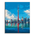 Zestaw Panorama Toronto – malowanie po numerach - Cheerful Painting