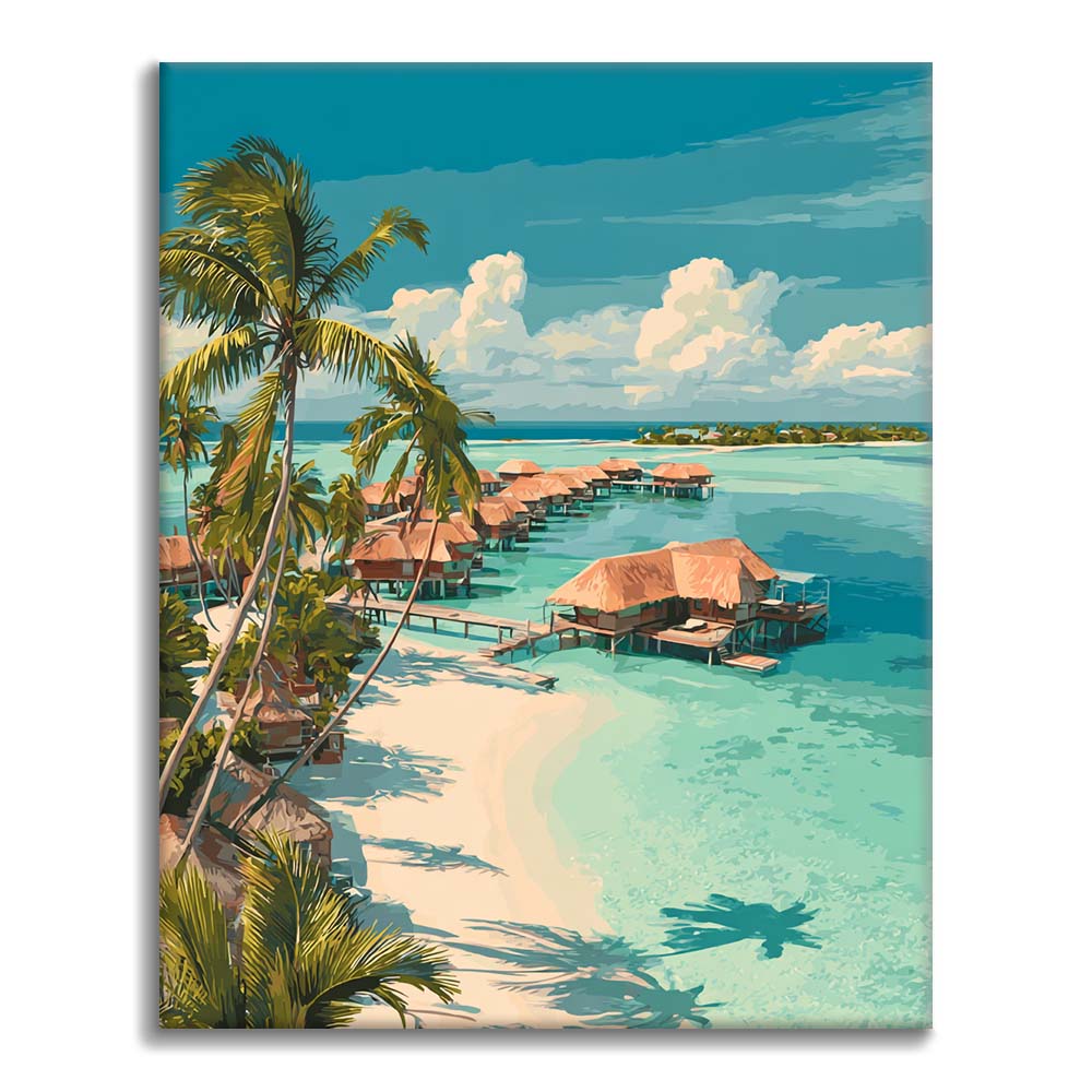 Tropikalna cisza – malowanie po numerach