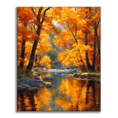 Szepty jesieni – malowanie po numerach