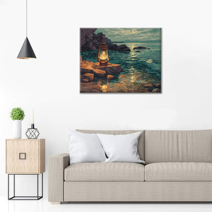 Latarnia nadmorska – malowanie po numerach