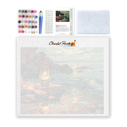 Latarnia nadmorska – malowanie po numerach