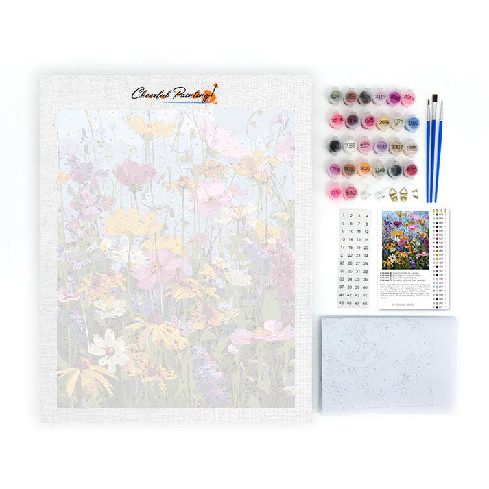 Kolorowe kwiaty - Malowanie po numerach