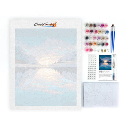 Mroźne odbicie – malowanie po numerach