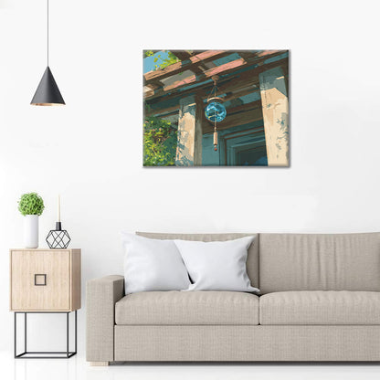 Szklany dzwonek wietrzny – malowanie po numerach