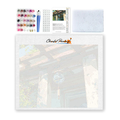 Szklany dzwonek wietrzny – malowanie po numerach