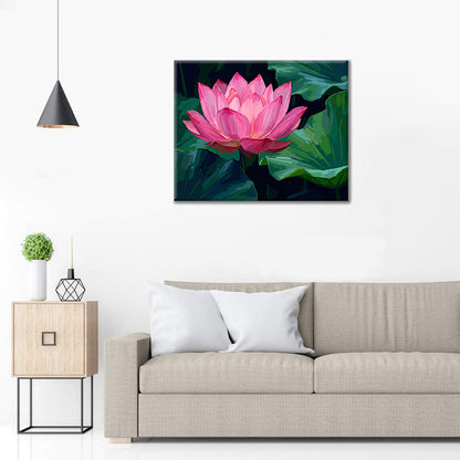 Kwiat lotosu – malowanie po numerach