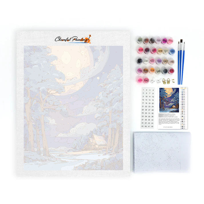 Moonlit Haven – malowanie po numerach