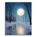 Zestaw Księżycowy śnieg – malowanie po numerach - Cheerful Painting