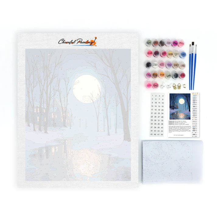 Księżycowy śnieg – malowanie po numerach