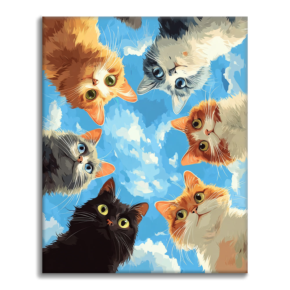 Zestaw Peekaboo – Malowanie po numerach - Cheerful Painting