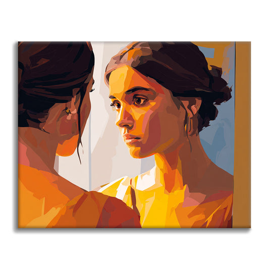 Odbita twarz – malowanie po numerach