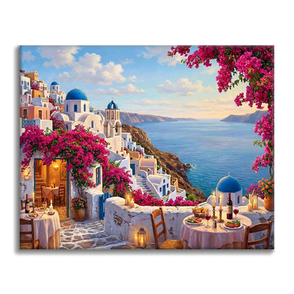 Zestaw Santorini – Malowanie po numerach - Cheerful Painting