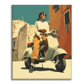 Zestaw Scooter Girl – Malowanie po numerach - Cheerful Painting