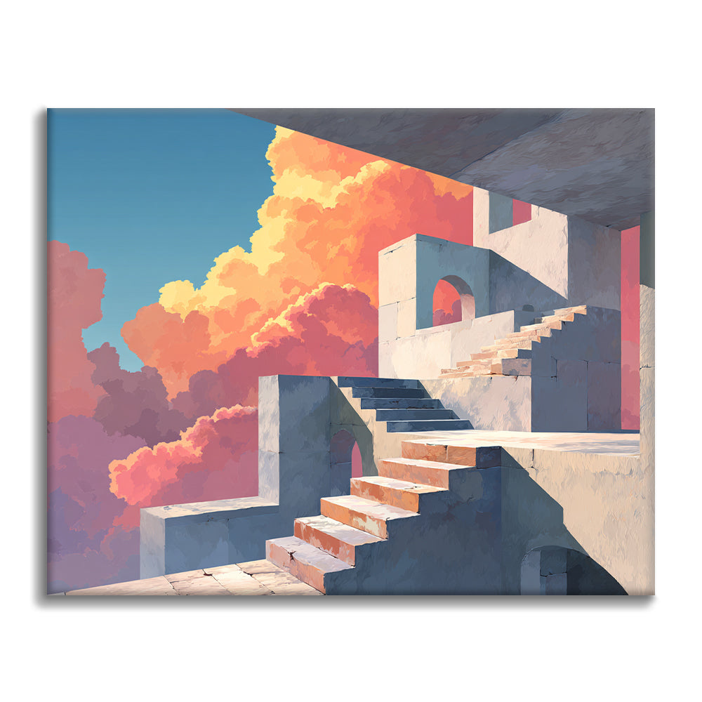 Kamienne schody – malowanie po numerach