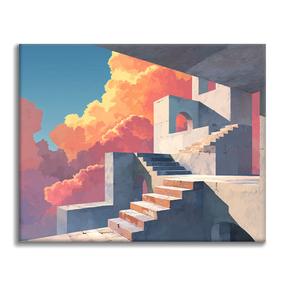 Kamienne schody – malowanie po numerach