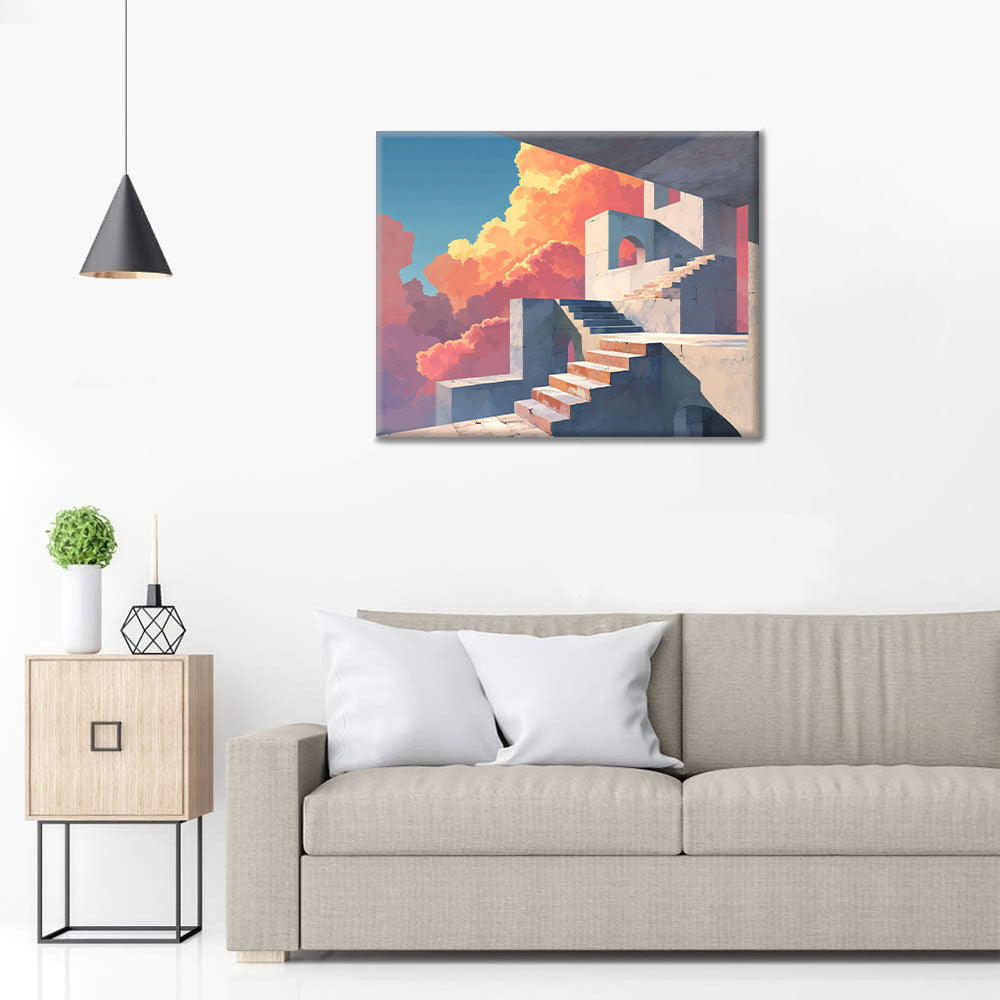 Kamienne schody – malowanie po numerach