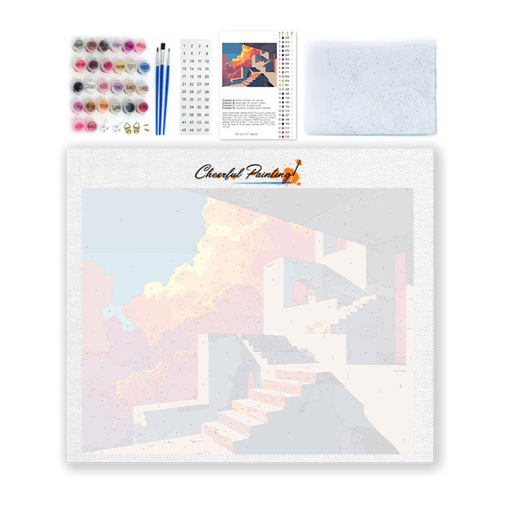 Kamienne schody – malowanie po numerach