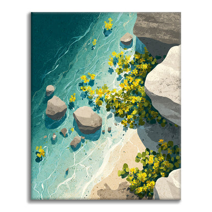 Słoneczne pływy – malowanie po numerach