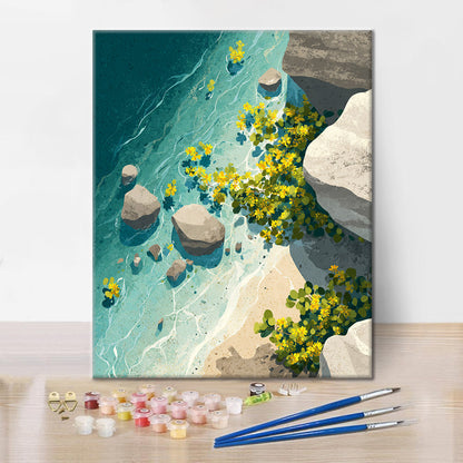 Słoneczne pływy – malowanie po numerach