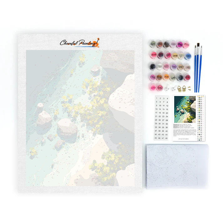 Słoneczne pływy – malowanie po numerach