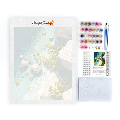 Słoneczne pływy – malowanie po numerach