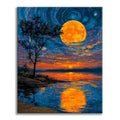 Zestaw Księżyc w jeziorze – malowanie po numerach - Cheerful Painting