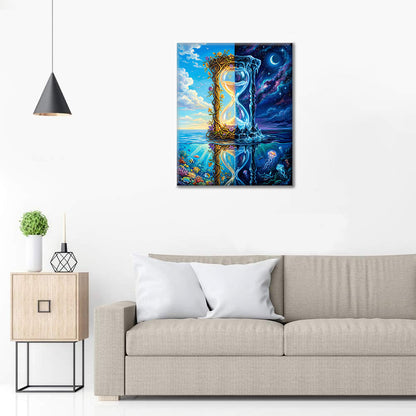 Gotowy obraz Klepsydra czasu – malowanie po numerach - dekoracja ścienna i pomysł na prezent DIY