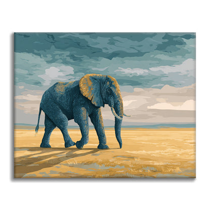 Zestaw Spacerujący słoń – malowanie po numerach - Cheerful Painting