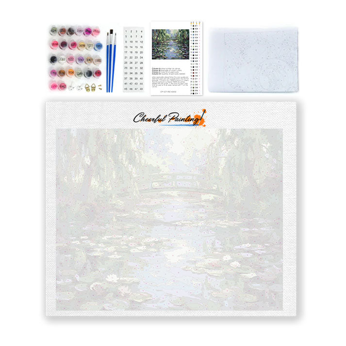 Lilie wodne w Giverny – malowanie po numerach