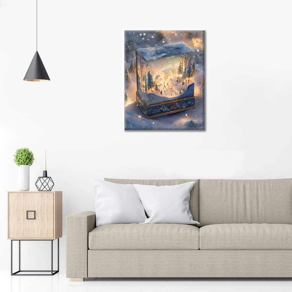 Zimowa pamiątka – malowanie po numerach