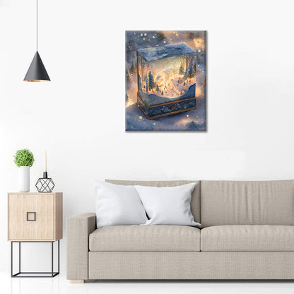 Zimowa pamiątka – malowanie po numerach