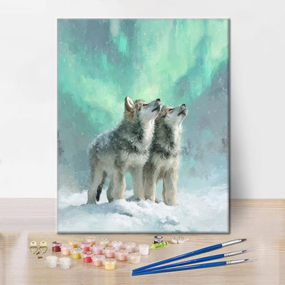 Wilki z Aurory – malowanie po numerach