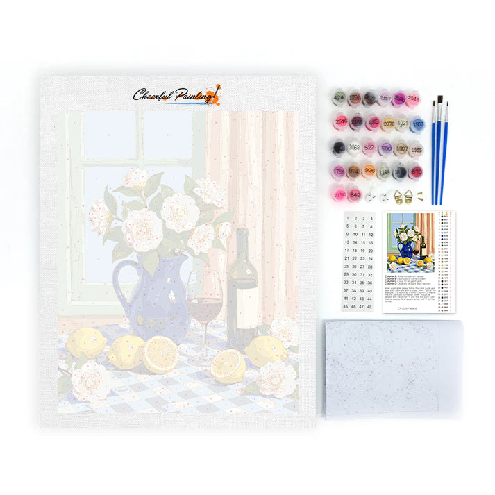 Przytulny stół – malowanie po numerach