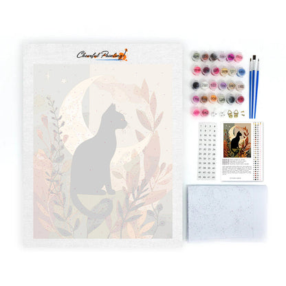 Czarny Kot Sil - Malowanie po numerach