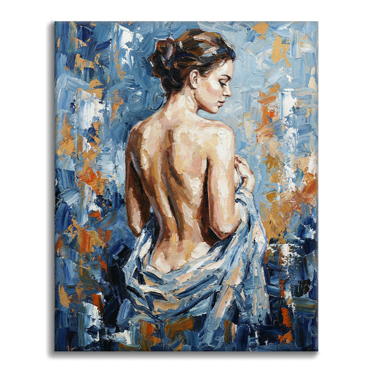 Niebieska sylwetka – malowanie po numerach