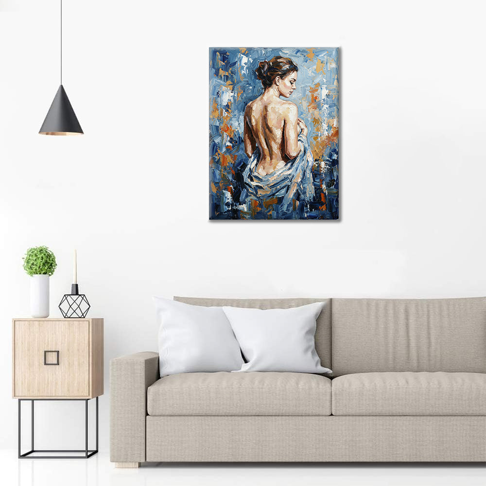 Niebieska sylwetka – malowanie po numerach