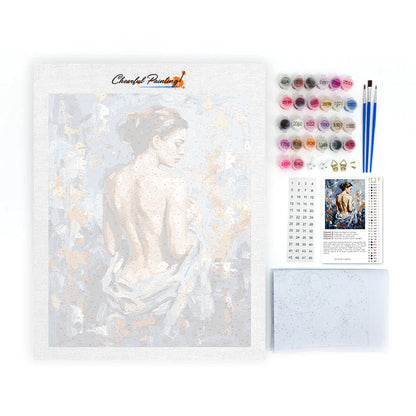 Niebieska sylwetka – malowanie po numerach