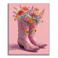 Zestaw Boots And Blooms – Malowanie po numerach - Cheerful Painting