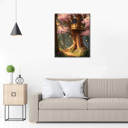 Zaczarowany domek na drzewie – Malowanie po numerach